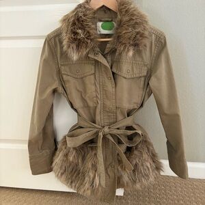 Anthropologie Green Coat